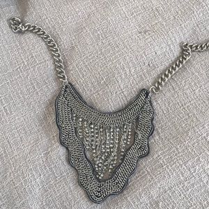 Chain bib necklace